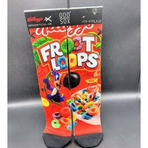 Kelloggs Froot Loops Novelty Crew Socks Size 6-13 New With Tags